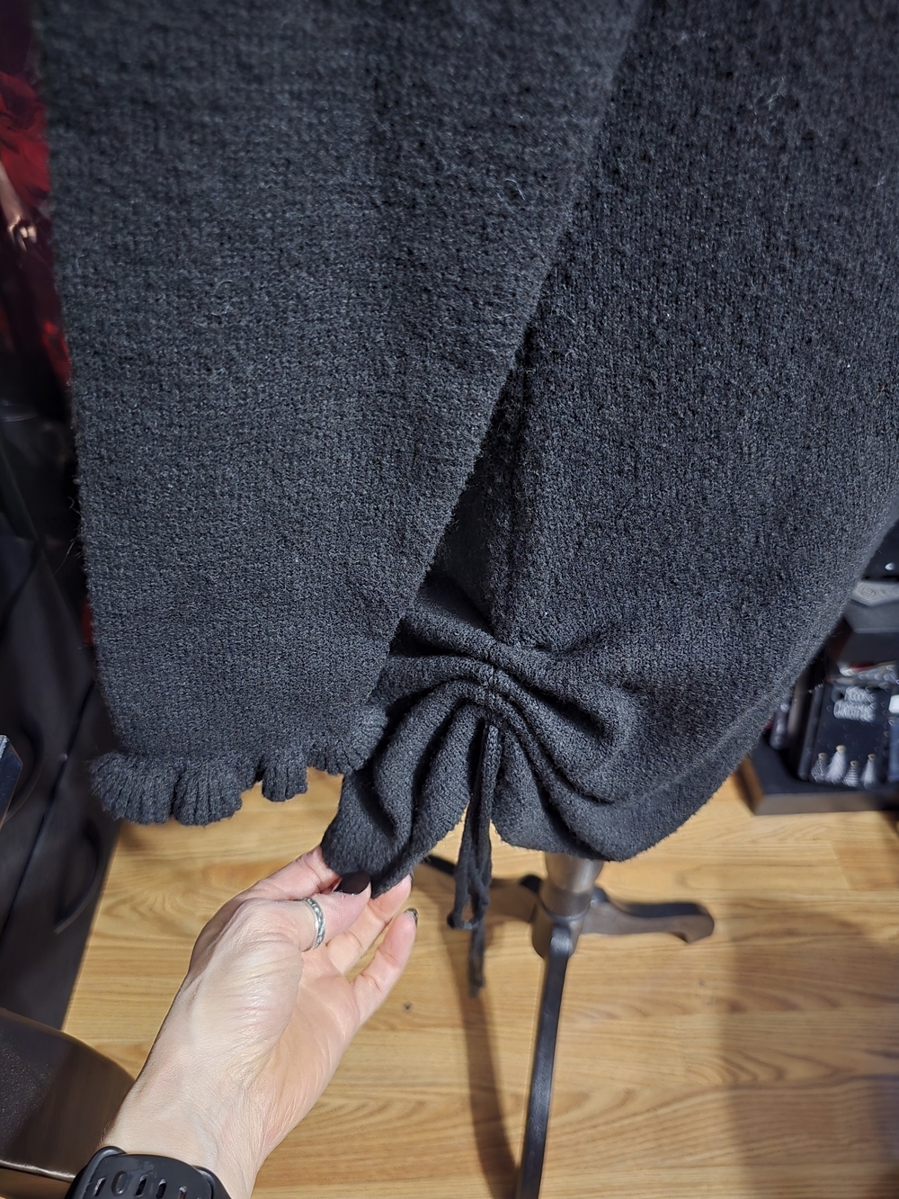 Black Women’s Scoop Neck Sweater - Picture 2 of 6